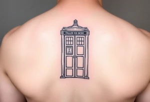 tardis in comic book panel tattoo idea