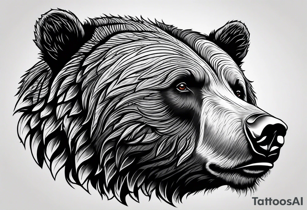Grizzly bear tattoo idea
