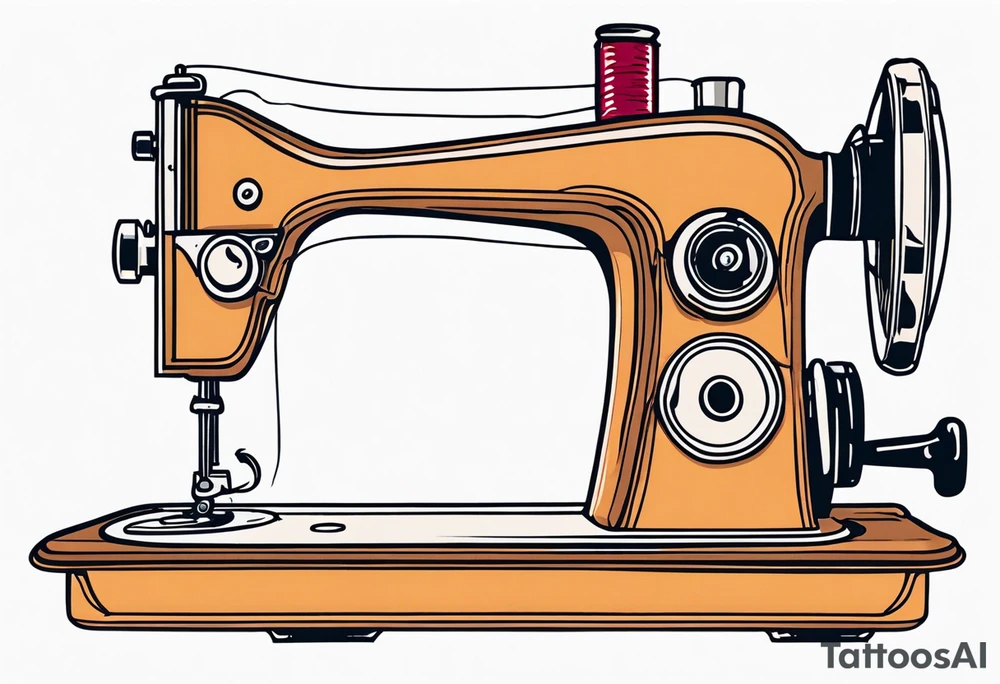 sewing machine tattoo idea