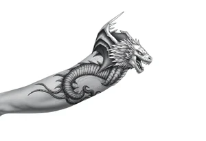 never ending story sleeve with falkor and Atreyu tattoo idea