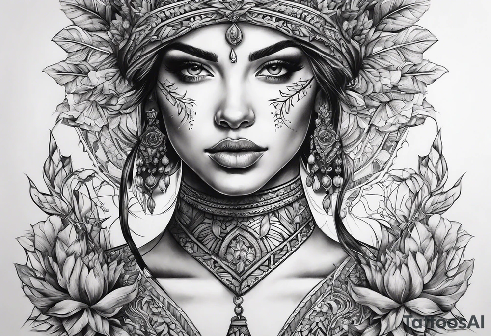 Melro em cima de um ramo tattoo idea