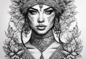 Melro em cima de um ramo tattoo idea