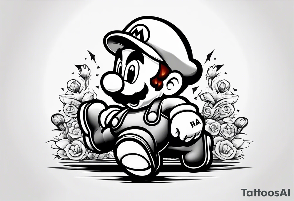 Super Mario on bullet bill tattoo idea