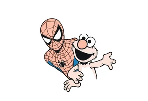 Spider-man and Elmo tattoo idea