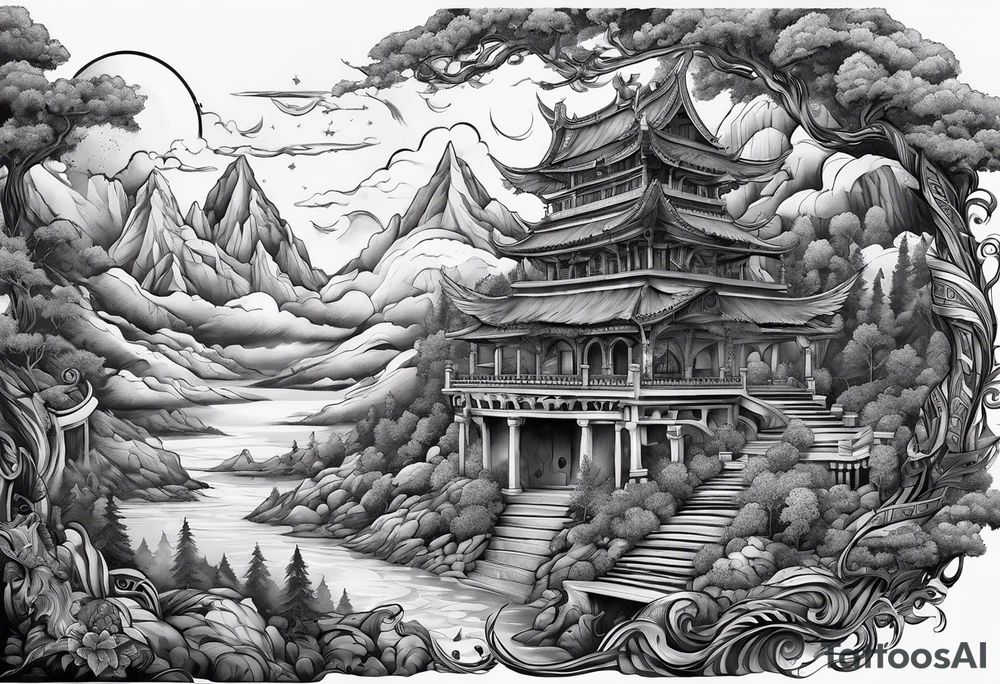 Valhalla steps path tattoo idea