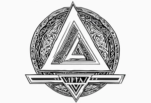 Valhalla steps Valknut sword tattoo idea