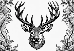 Mule deer head tattoo idea