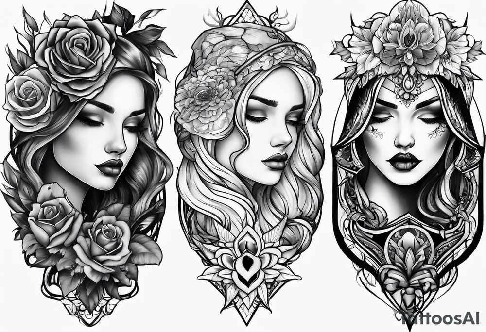 depression, grief and ptsd tattoo idea