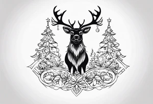 reindeer santa tattoo idea