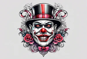 Dark circus tattoo with cotten candy tattoo idea