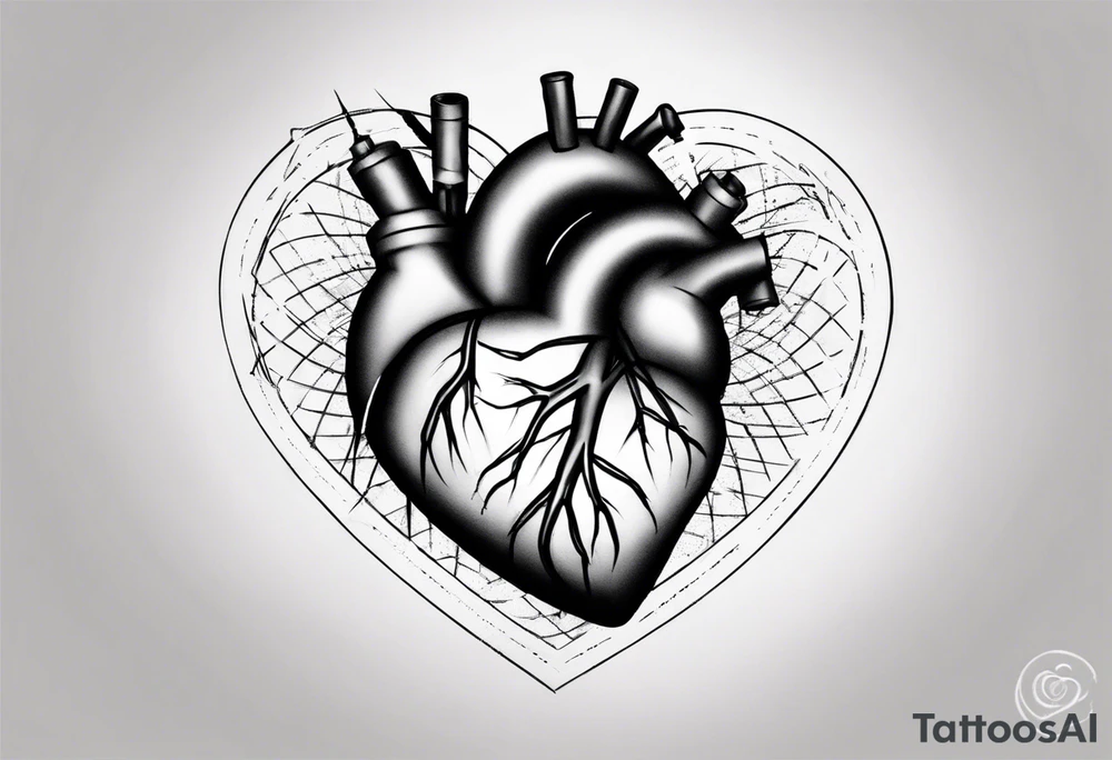 A heart with a CTG line. tattoo idea