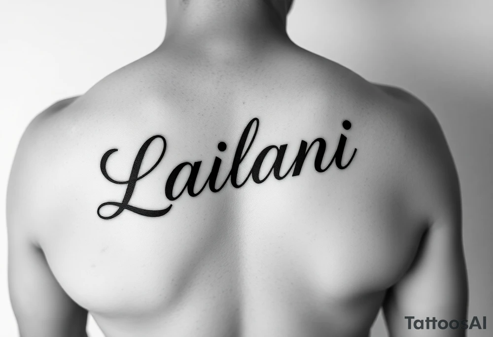 The name Lailani on left forearm tattoo idea