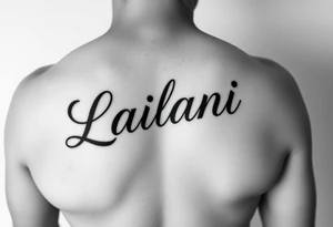 The name Lailani on left forearm tattoo idea