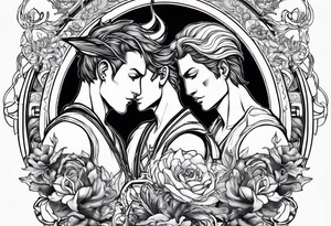 Gemini and Capricorn tattoo for men tattoo idea