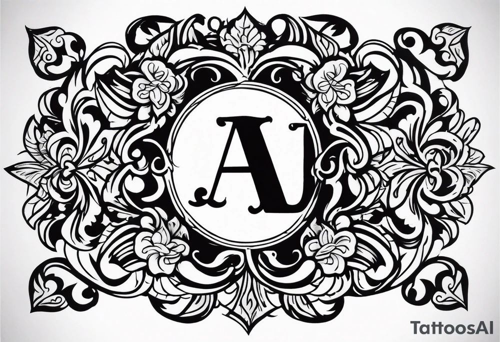 LAJ initials tattoo idea