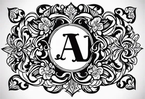 LAJ initials tattoo idea