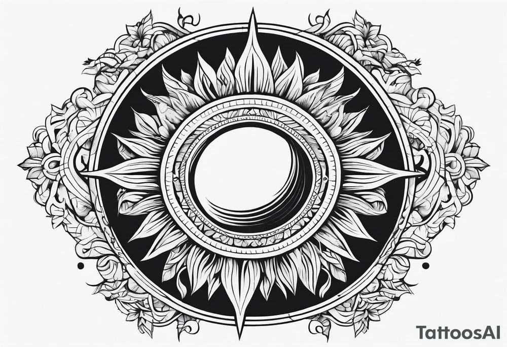 sun, simple, minimalistic tattoo idea