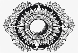 sun, simple, minimalistic tattoo idea