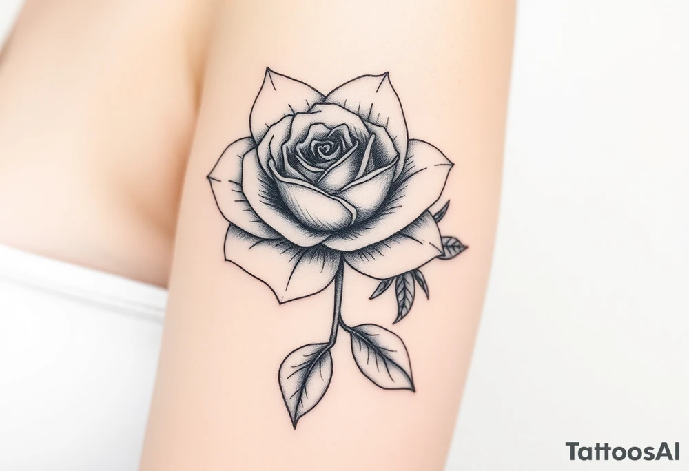 Rose and daffodil tattoo idea