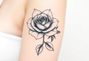 Rose and daffodil tattoo idea