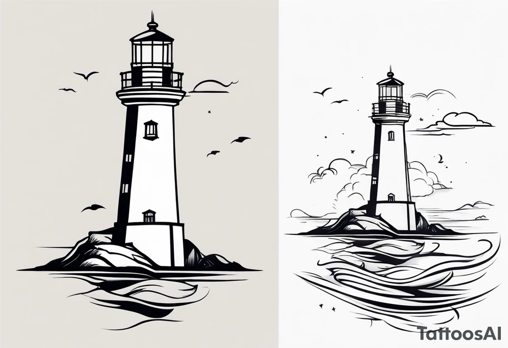 lighthouse tattoo idea