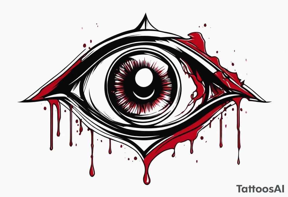 Bleeding Alucard eye tattoo idea