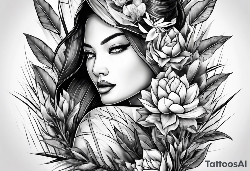 bamboo shoots without flowers tattoo idea