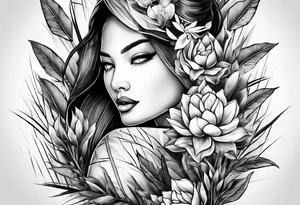 bamboo shoots without flowers tattoo idea