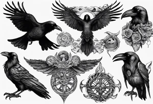 raven from the vikings era tattoo idea