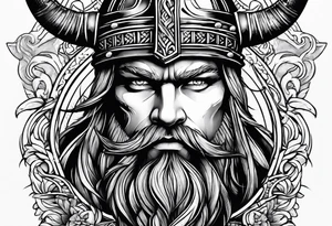 cool viking themed sleave on whole right arm tattoo idea