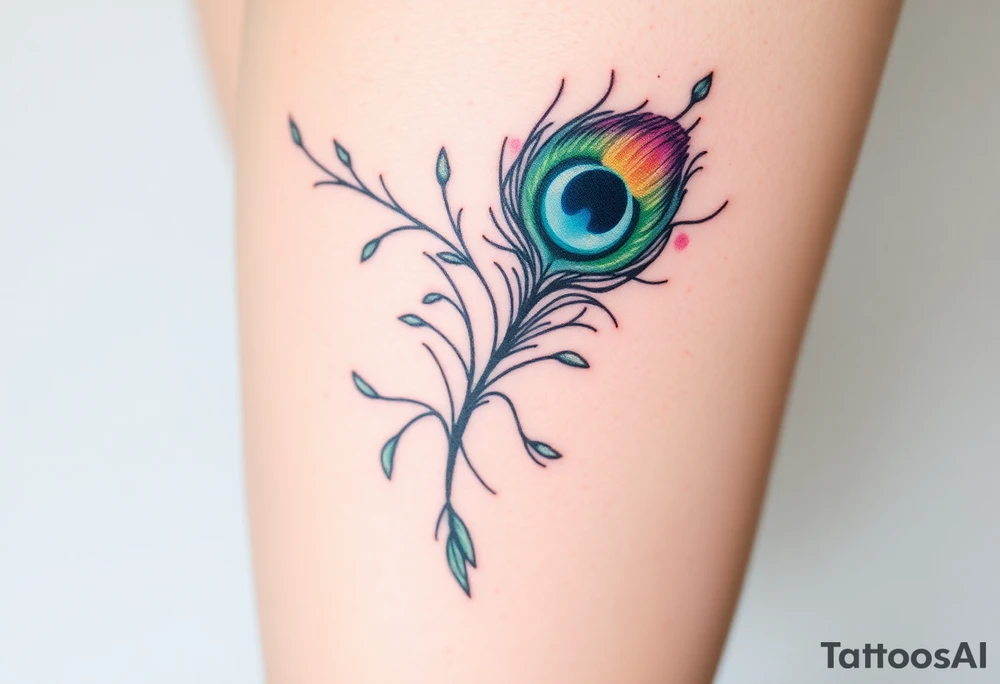 Peacock feather tattoo idea