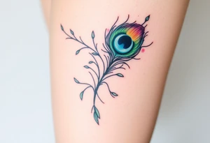 Peacock feather tattoo idea