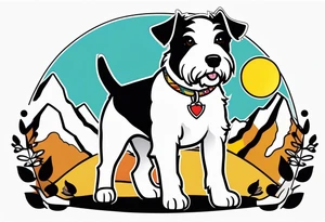 white and black 
mountain terrier named buddy tattoo idea