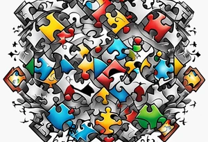 Autism puzzle tattoo idea