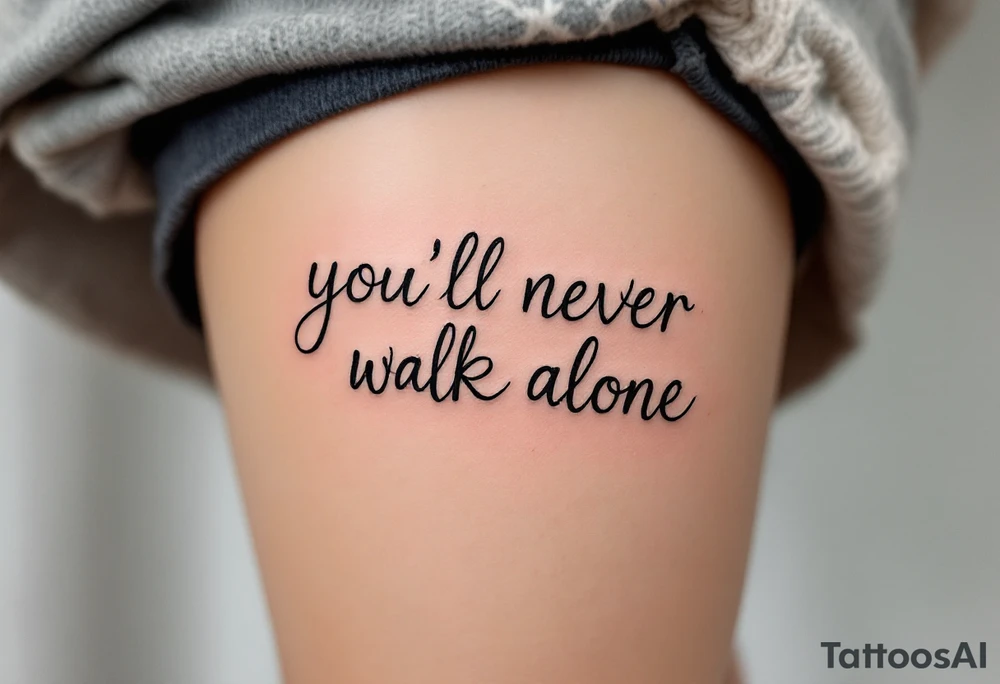 you’ll never walk alone tattoo idea