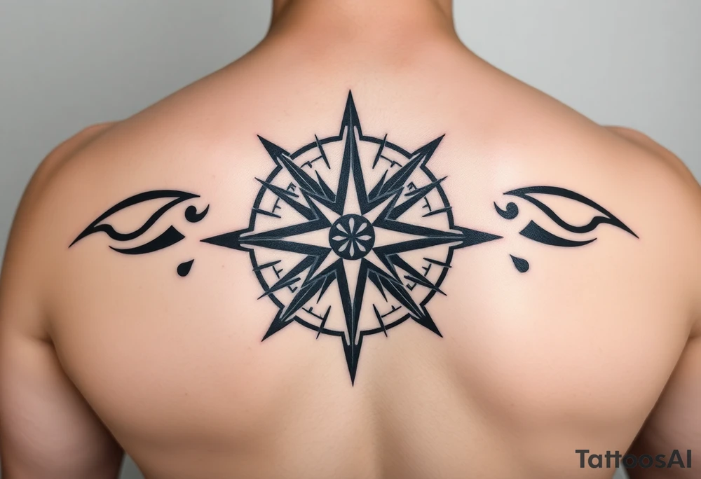 Compass rose tattoo idea
