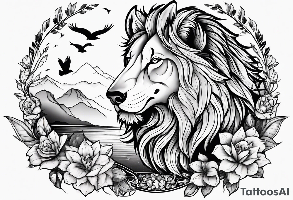 Healing with animals as the symbol tattoo idea