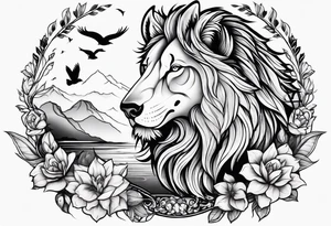 Healing with animals as the symbol tattoo idea