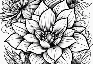 abstract flower tattoo idea