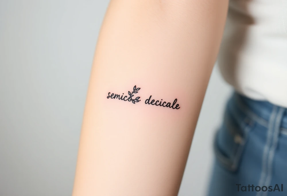 A delicate semicolon symbol intertwined with a vine, symbolizing growth, resilience, and new beginnings tattoo idea