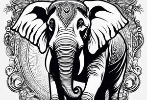 Angry elephant tattoo idea