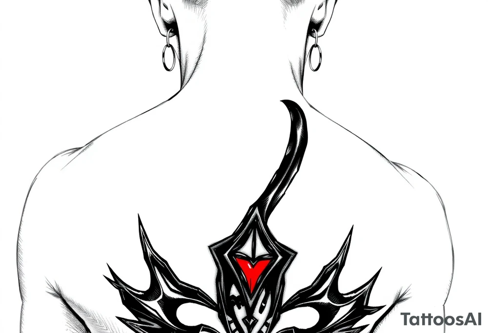 female fetish red latex dominatrix tattoo idea