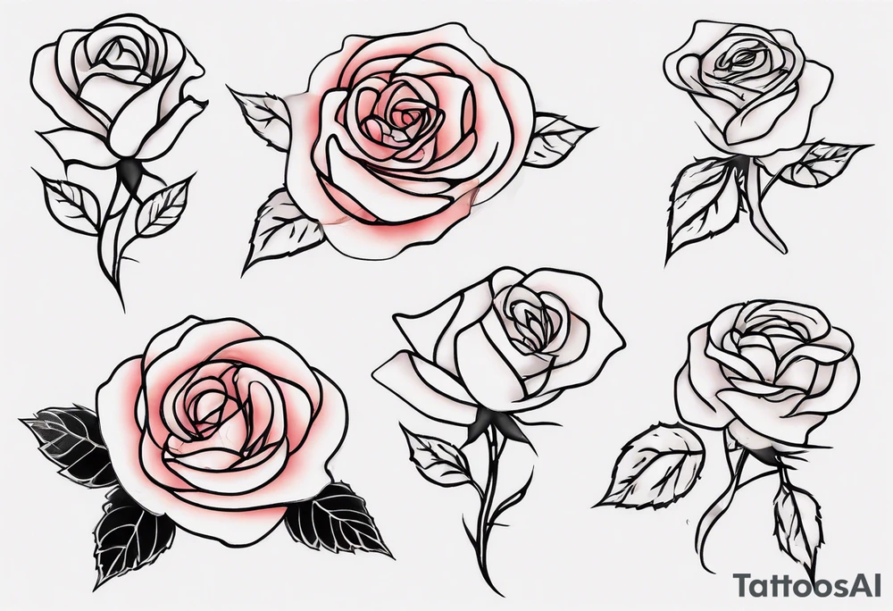 a one-line rose tattoo idea