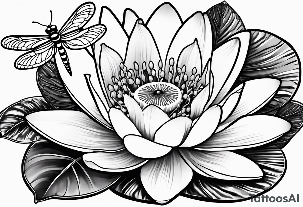 Water Lily, dragonfly, bee, Lily of the valley, lavender, Peony, lady bug tattoo idea