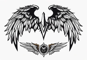 Valkyrie wings tattoo idea