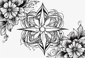 Twin flame linear symbol tattoo idea