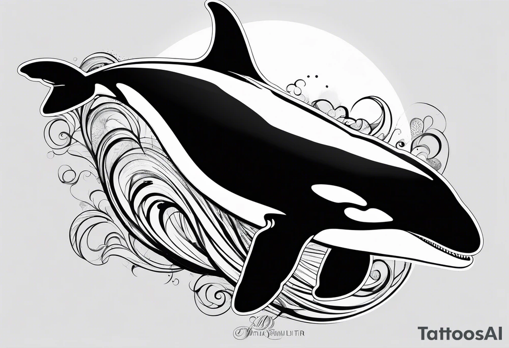 Orca whale tattoo idea
