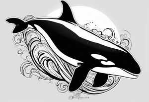Orca whale tattoo idea