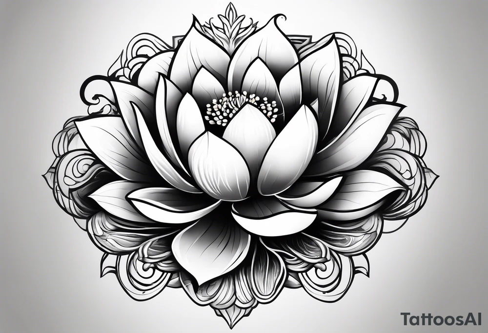 Lotus flower tattoo idea