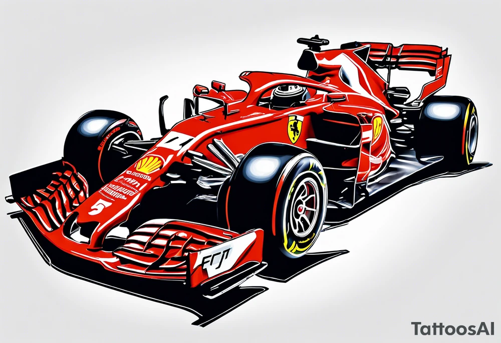 Formula 1 helment ferrari leclerc tattoo idea